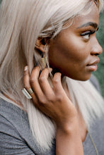Load image into Gallery viewer, Tri Brass Earrings