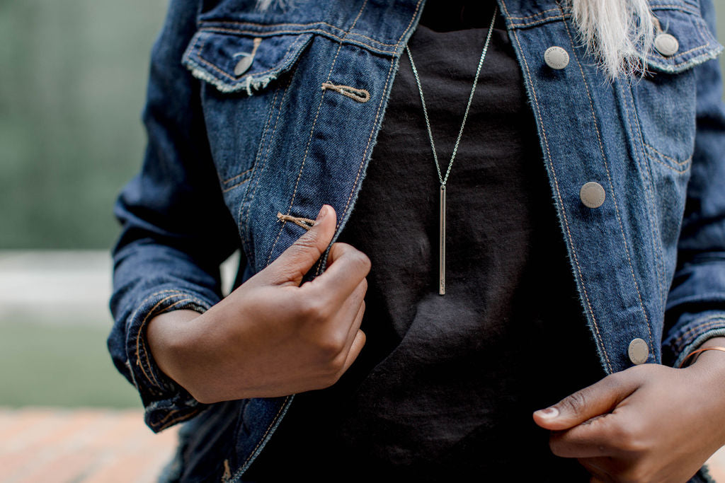 Vintage Sparrow Jewelry Strength and Courage 14k Minimal Necklace