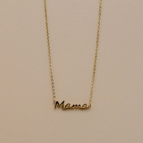 Mama Script Necklace