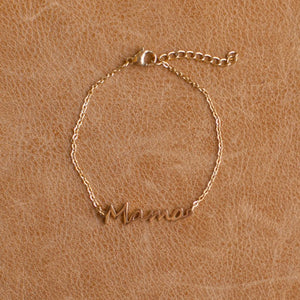Mama Script Bracelet