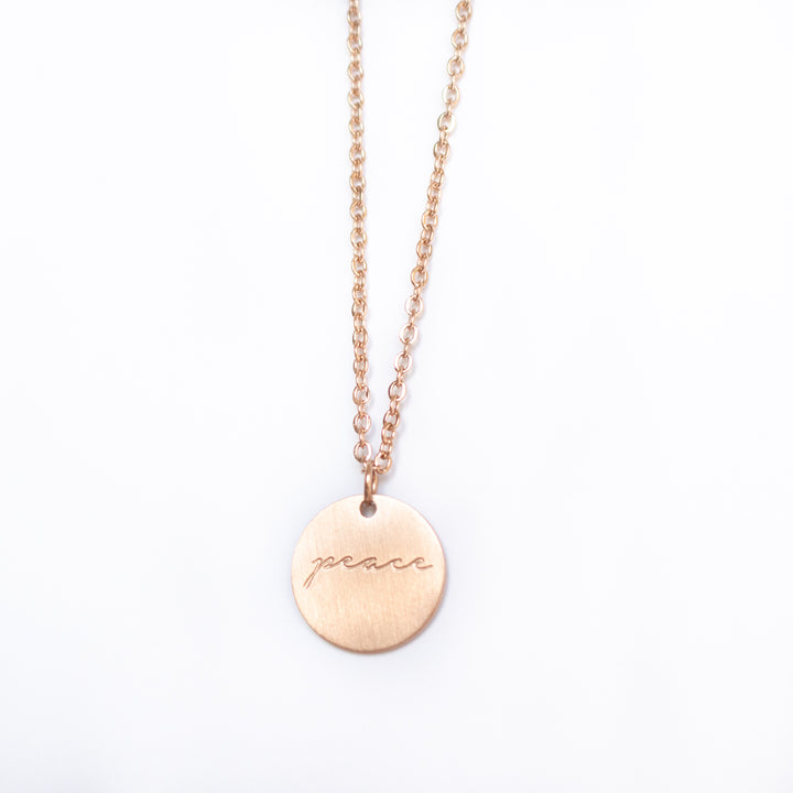 Vintage Sparrow 14k Peace Necklace