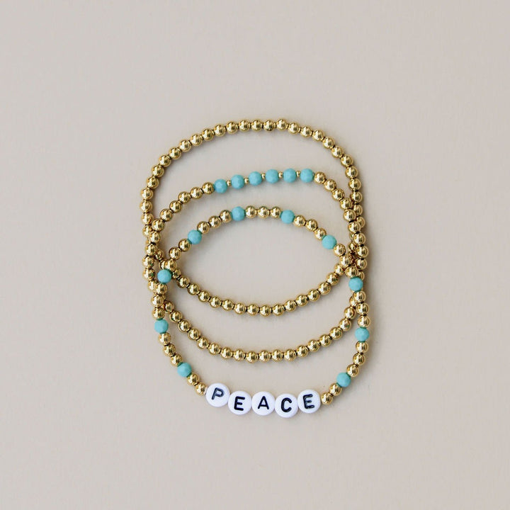 Vintage Sparrow Peace Stack Bracelet
